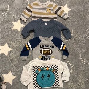 Toddler Graphic Sweatshirt - Gray and Blue